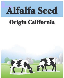 ALFALFA SEED ORIGIN CALIFORNIA