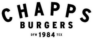 CHAPPS BURGERS DFW 1984 TEX