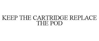 KEEP THE CARTRIDGE REPLACE THE POD