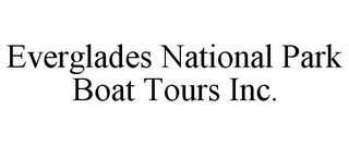 EVERGLADES NATIONAL PARK BOAT TOURS INC.