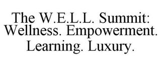 THE W.E.L.L. SUMMIT: WELLNESS. EMPOWERMENT. LEARNING. LUXURY.