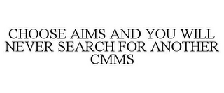 CHOOSE AIMS AND YOU WILL NEVER SEARCH FOR ANOTHER CMMS