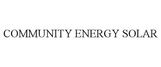 COMMUNITY ENERGY SOLAR