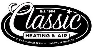 EST. 1984 CLASSIC HEATING & AIR OLD FASHIONED SERVICE. TODAY'S TECHNOLOGY