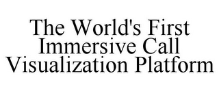 THE WORLD'S FIRST IMMERSIVE CALL VISUALIZATION PLATFORM