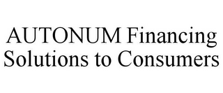 AUTONUM FINANCING SOLUTIONS TO CONSUMERS