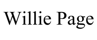 WILLIE PAGE
