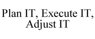 PLAN IT, EXECUTE IT, ADJUST IT