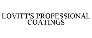 LOVITT'S PROFESSIONAL COATINGS