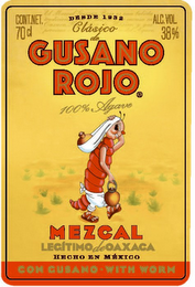 CLASICO DE GUSANO ROJO MEZCAL LEGITIMO DE OAXACA