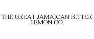 THE GREAT JAMAICAN BITTER LEMON CO.