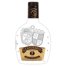 CENTENARIO SIETE AÑOS CENTENARIO RUM 7 AÑOS AÑEJO ESPECIAL