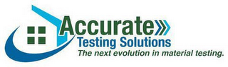 ACCURATE TESTING SOLUTIONS THE NEXT EVOLUTION IN MATERIALS TESTING.