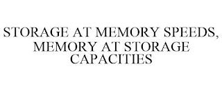 STORAGE AT MEMORY SPEEDS, MEMORY AT STORAGE CAPACITIES