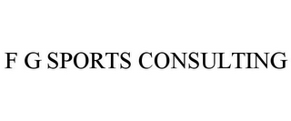 F G SPORTS CONSULTING