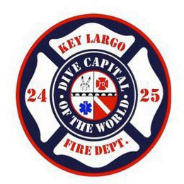 KEY LARGO 24 25 FIRE DEPT. · DIVE CAPITAL · OF THE WORLD FD