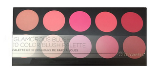 GLAMOROUS BLUSH 10 COLOR BLUSH PALETTE PALETTE DE 10 COULEURS DE FARD A JOUES BHCOSMETICS