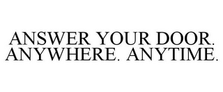 ANSWER YOUR DOOR. ANYWHERE. ANYTIME.