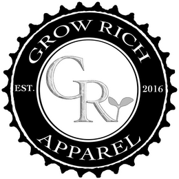 GROW RICH APPAREL GR EST. 2016 APPAREL