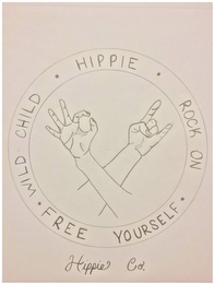 HIPPIE WILD CHILD FREE YOURSELF ROCK ONHIPPIE CO.
