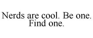 NERDS ARE COOL. BE ONE. FIND ONE.