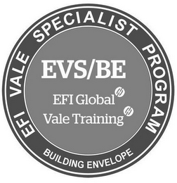 EFI VALE SPECIALIST PROGRAM BUILDING ENVELOPE EVS/BE EFI GLOBAL VALE TRAINING