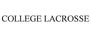 COLLEGE LACROSSE