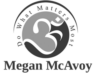 DO WHAT MATTERS MOST MEGAN MCAVOY