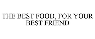 THE BEST FOOD, FOR YOUR BEST FRIEND