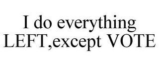 I DO EVERYTHING LEFT,EXCEPT VOTE