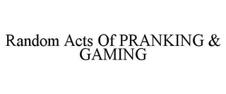 RANDOM ACTS OF PRANKING & GAMING