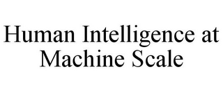 HUMAN INTELLIGENCE AT MACHINE SCALE