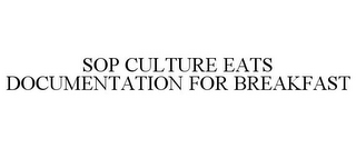 SOP CULTURE EATS DOCUMENTATION FOR BREAKFAST