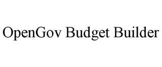 OPENGOV BUDGET BUILDER