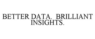 BETTER DATA. BRILLIANT INSIGHTS.