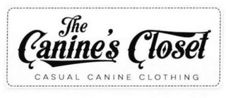 THE CANINE'S CLOSET CASUAL CANINE CLOTHING