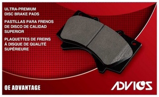 ULTRA-PREMIUM DISC BRAKE PADS PASTILLASPARA FRENOS DE DISCO DE CALIDAD SUPERIOR PLAQUETTES DE FREINS A DISQUE DE QUALITE SUPERIEURE OE ADVANTAGE ADVICS