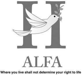 H ALFA WHERE YOU LIVE SHALL NOT DETERMINE YOUR RIGHT TO LIFE