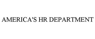 AMERICA'S HR DEPARTMENT