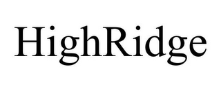 HIGHRIDGE