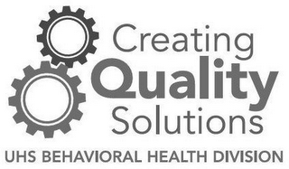 CREATING QUALITY SOLUTIONS UHS BEHAVIORAL HEALTH DIVISION