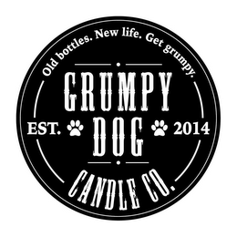 OLD BOTTLES. NEW LIFE. GET GRUMPY. GRUMPY DOG CANDLE CO. EST. 2014