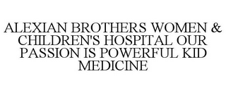 ALEXIAN BROTHERS WOMEN & CHILDREN'S HOSPITAL OUR PASSION IS POWERFUL KID MEDICINE