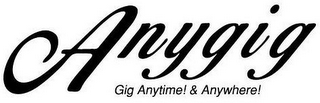 ANYGIG GIG ANYTIME! & ANYWHERE!