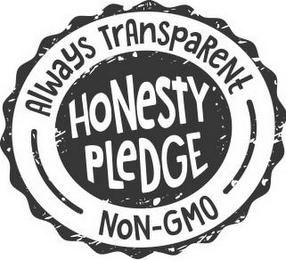 HONESTY PLEDGE ALWAYS TRANSPARENT NON-GMO