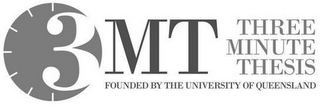 3MT THREE MINUTE THESIS FOUNDED BY THE UNIVERSITY OF QUEENSLAND