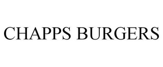 CHAPPS BURGERS