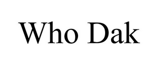 WHO DAK