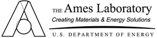 A THE AMES LABORATORY CREATING MATERIAL& ENERGY SOLUTIONS U.S. DEPARTMENT OF ENERGY