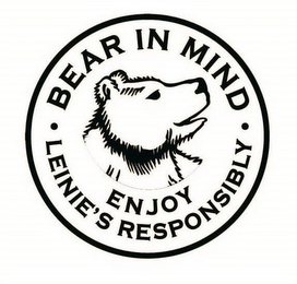 · BEAR IN MIND · ENJOY LEINIE'S RESPONSIBLY